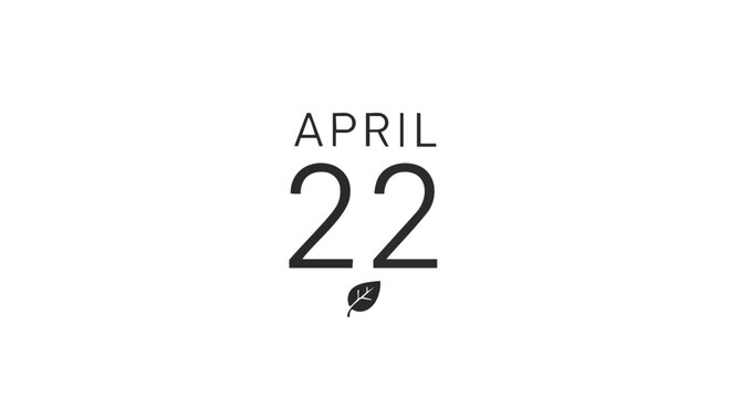 Elegant Reminder of Earth Day on April 22nd with a Subtle Leaf Symbolism Minimalistic Design Earth Focus