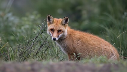 Naklejka premium The red fox, the most prevalent species, includes nearly 50 subspecies and inhabits every continent except Antarctica.