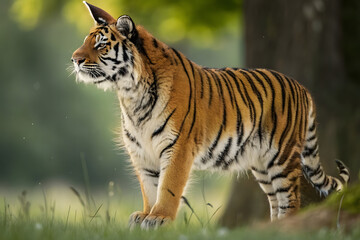tiger in the wild forest or zoo