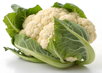 cauliflower on white background