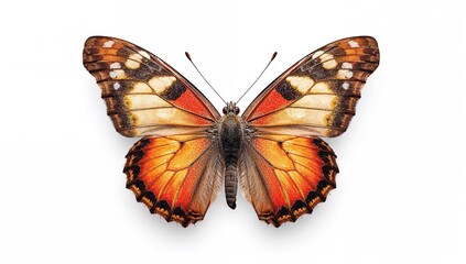 Obraz premium High-Definition Butterfly Rendered on a White Background with AI Technology