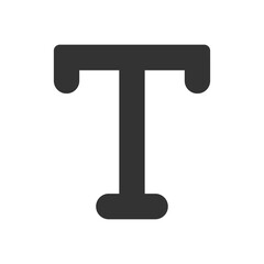 white silhouette text icon