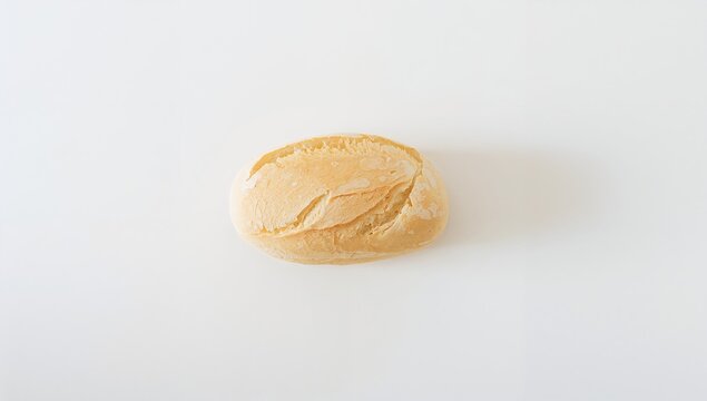 Isolated white bread loaf on a plain background