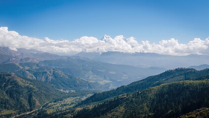 Obraz premium Mountain range panorama