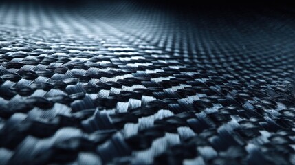 Naklejka premium Close-Up of Textured Woven Material in Dark Tones with Intricate Patterns for Design Applications