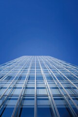 Glass Skyscraper Against Blue Sky