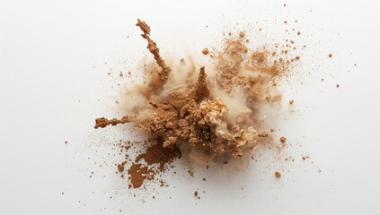 White backdrop showcasing dirt and dust textures