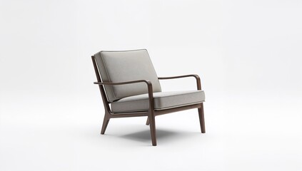 Fototapeta premium A comfortable armchair set against a plain white background featuring its internal parts