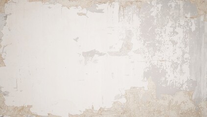 Fototapeta premium Walls stripped of paint revealing white cement underneath, pastel tones