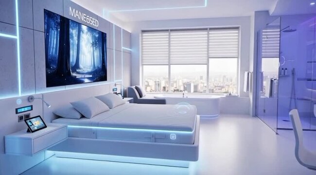 Beyond Tomorrow: A Futuristic Smart Luxury Hotel Room Experience