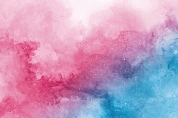 Obraz premium Pink and blue watercolor galaxy background