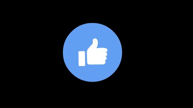 Thumbs Up Icon Animation with alpha matte
