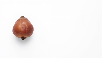 White backdrop featuring fresh medlar fruit with ample copy space