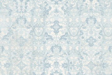 Retro-style pastel blue design for ceramic tile patterns