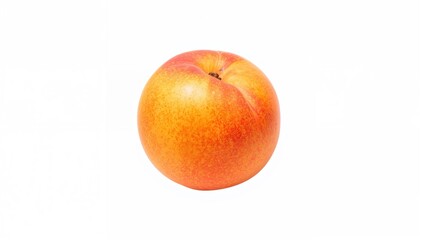 Isolated cutout of a nectarine fruit against a white backdrop