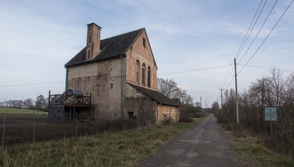 Fototapeta premium Remnants of the Iron Curtain in a rural setting