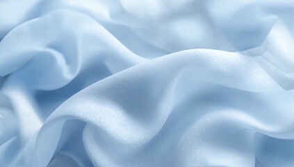 Obraz premium Soft blue textile with abstract swirling designs creating an elegant and serene ambiance for style and interior decoration