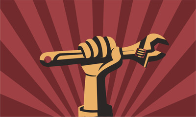 Retro Industrial Poster with ...