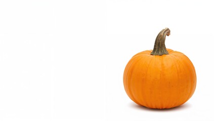 Obraz premium In a secluded garden patch, a bright orange pumpkin serves as a festive emblem for autumn holidays and sustainable farming.