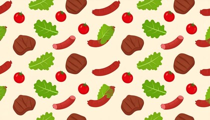 Grilled food pattern