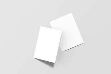 Realistic Bifold Brochure Blank Mockup