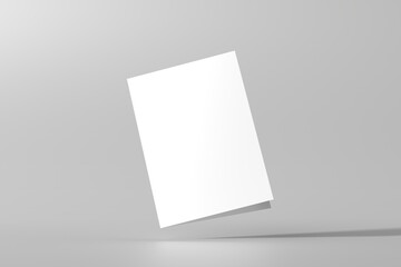 Realistic Bifold Brochure Blank Mockup