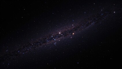 A breathtaking cosmic starfield showcasing a faraway galaxy, featuring elements supplied by an aerospace organization.