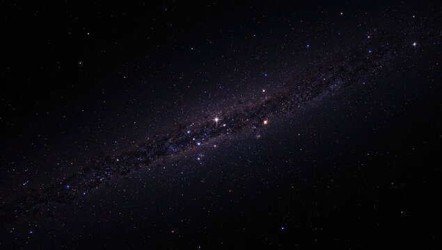 A breathtaking cosmic starfield showcasing a faraway galaxy, featuring elements supplied by an aerospace organization.