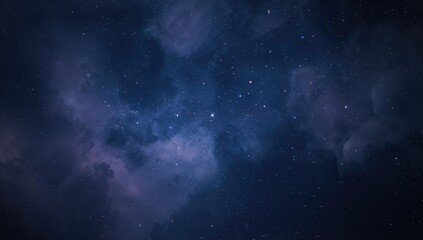 Obraz premium Nighttime sky filled with stars under a misty atmosphere, created with AI technology