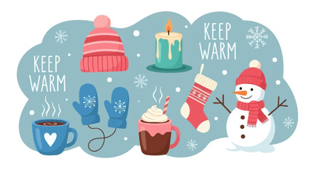 Winter Warmth Cozy Season Clipart Collection