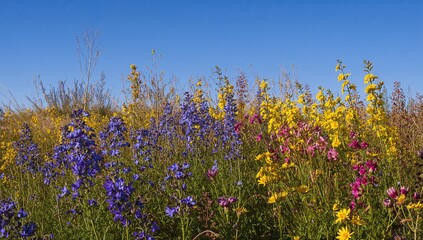 Wildflowers Blooming in Spring and Summer