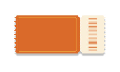 Ticket template on a white background.