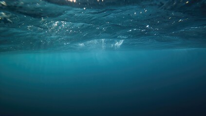 Fototapeta premium View from below the ocean's surface