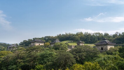 Fototapeta premium Royal Burial Sites of Ancient Silla Monarchs: Five Tombs Overview