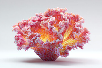 Stunning coral-like abstract bloom with intricate textures and vibrant colors, perfect for creative projects, eye-catching designs, and visual displays