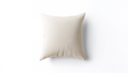 A plain pillow isolated on a white backdrop, perfect for your design needs. Clipping path included.