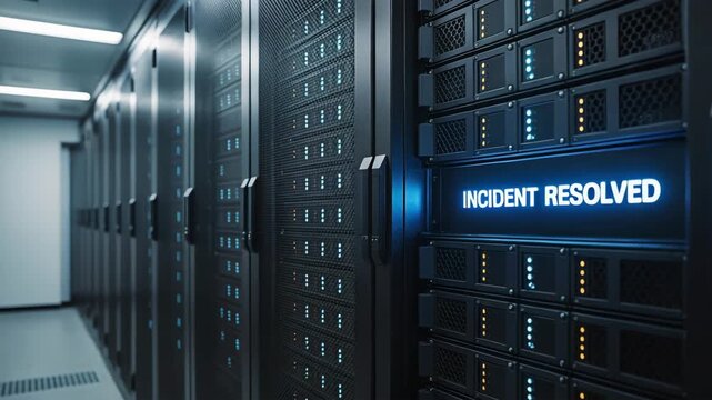 Server room system stability message incident resolved