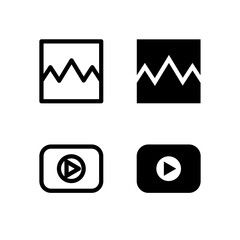 Image and Video Line and Solid Icon Set for Modern App and UI Design
