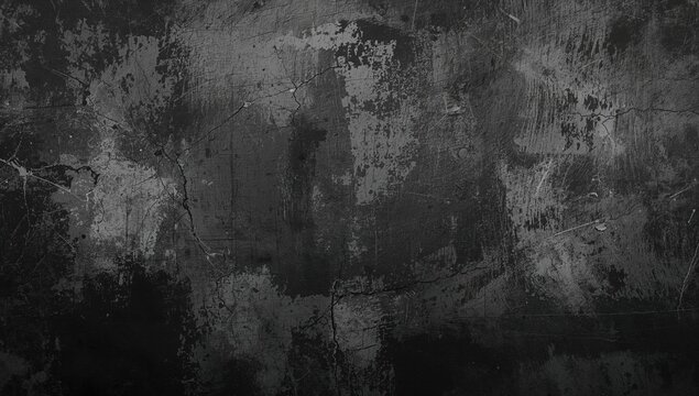 Dark industrial textured backdrop featuring cracks and paint splatters