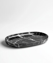 Oval black marble tray (1)