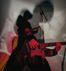 young woman with a guitar