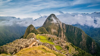 Scenic panorama from the ancient gateway overlooking historic ruins and mountainous terrain