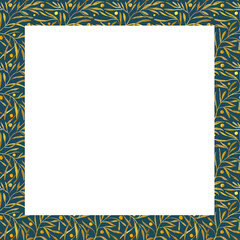 Watercolor  frame with flowers. Decorative wreath with hand-drawn flowers is ideal for making birthday cards and invitations