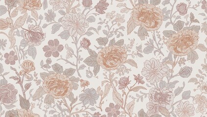 Fototapeta premium Ideal for fabrics: floral abstract and simple illustrations