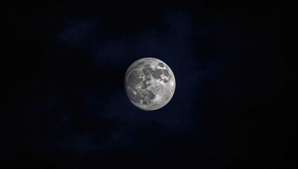 Obraz premium Photo of a Full Moon in the Late Hours