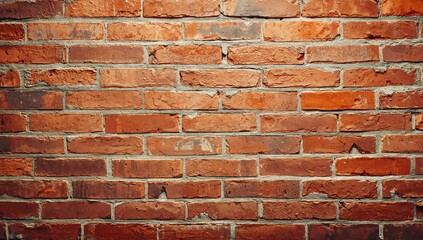 Obraz premium Surface pattern of large red bricks on a wall