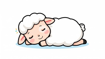 Obraz premium Adorable lamb illustration design