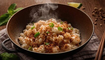 Fototapeta premium Rice flavored with shrimp paste