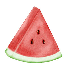 Watercolor watermelon slice