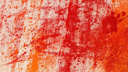 White Palette Featuring Red and Orange Oil Paint Background
